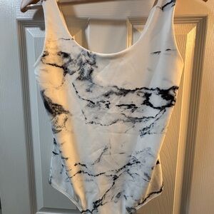 Express Marble Print Bodysuit